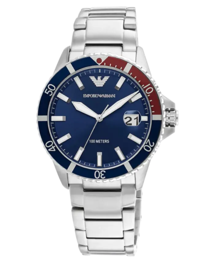 Emporio Armani World Explorer Blå/Stål 42 mm - Bild 1