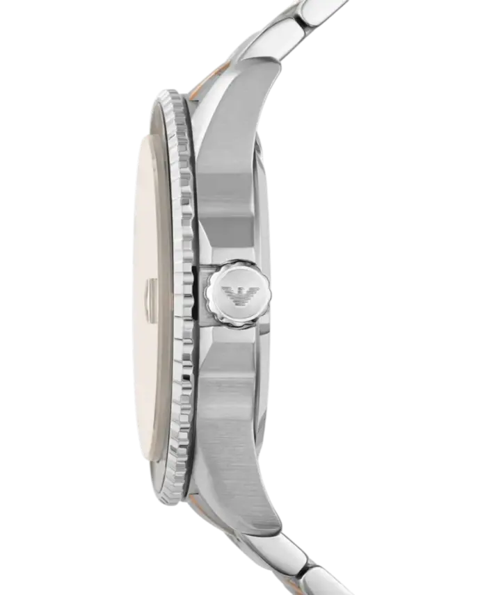 Emporio Armani Diver Brun/Roséguldstonat stål 42 mm - Bild 2