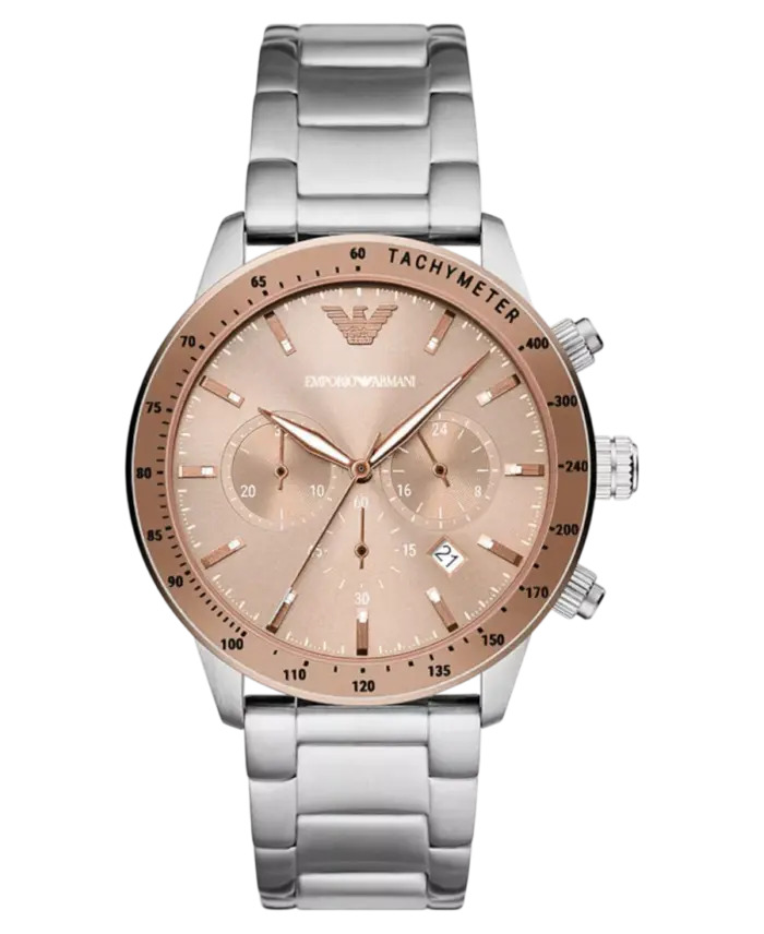Emporio Armani Mario Roséguldstonad/Stål 43 mm - Bild 1