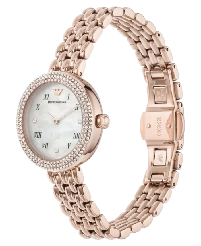 Emporio Armani Rosa Pärlemor/Roséguldstonat stål 30 mm - Bild 2