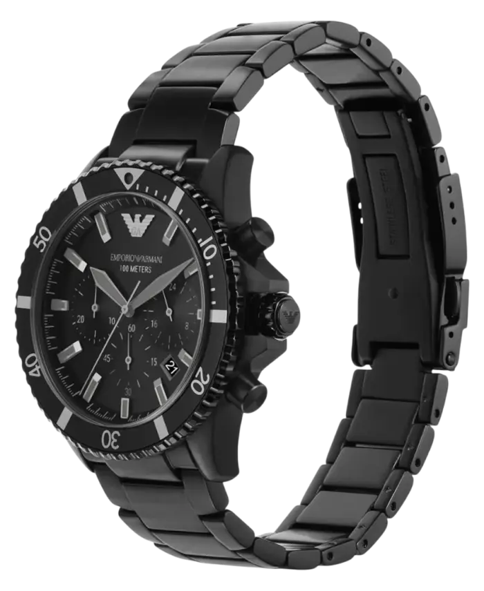Emporio Armani Diver Kronograf Svart/Stål 43 mm - Bild 2