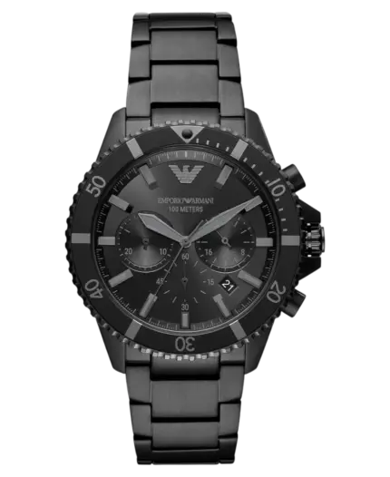 Emporio Armani Diver Kronograf Svart/Stål 43 mm