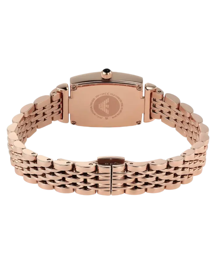 Emporio Armani Gianni T-Bar Vit/Roséguldstonat stål 26 mm - Bild 3