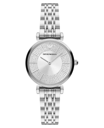 Emporio Armani Gianni T-Bar Silverfärgad/Stål 32 mm