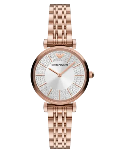 Emporio Armani Gianni T-Bar Vit/Stål 32 mm