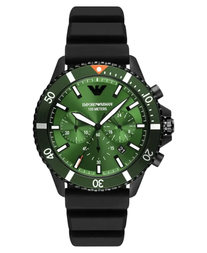 Emporio Armani Diver VALUE_INKNOWN Grön/Gummi 43 mm - Bild 1