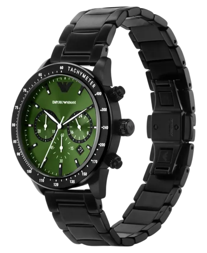 Emporio Armani Mario Grön/Stål 46 mm - Bild 2