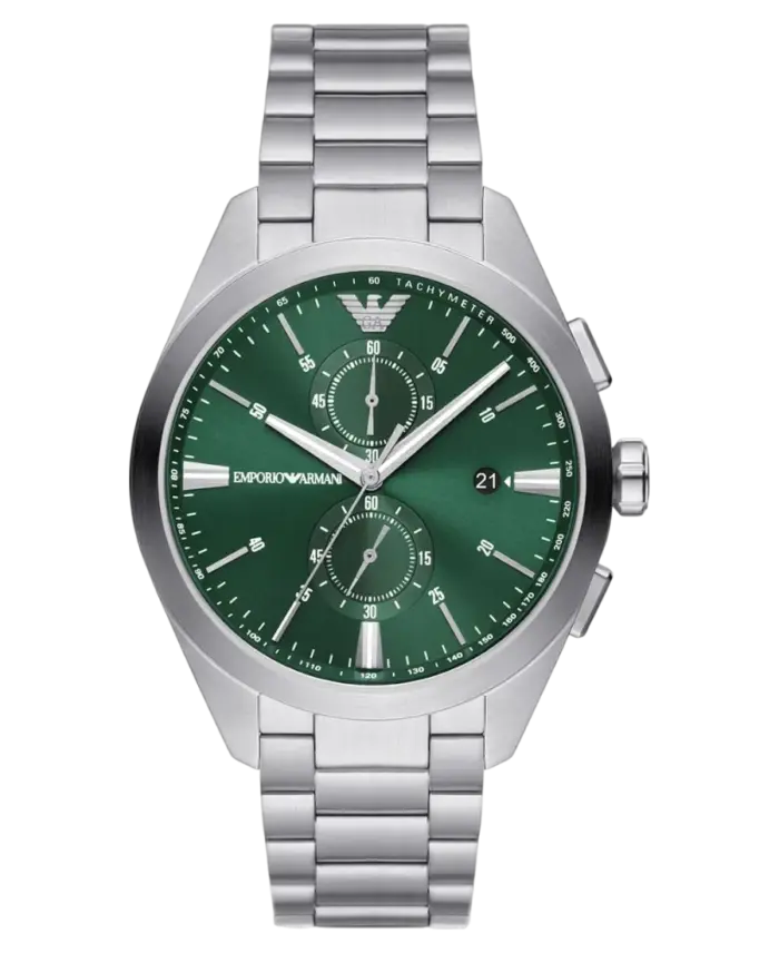 Emporio Armani Kvarts Grön/Stål 43 mm - Bild 1