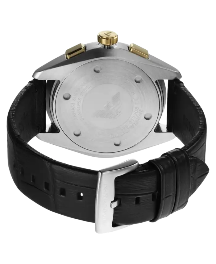 Emporio Armani Kvarts Silverfärgad/Läder 43 mm - Bild 3