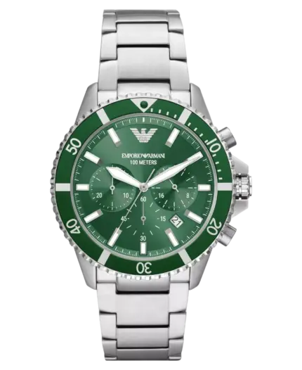 Emporio Armani World Explorer Kvarts Grön/Stål 43 mm
