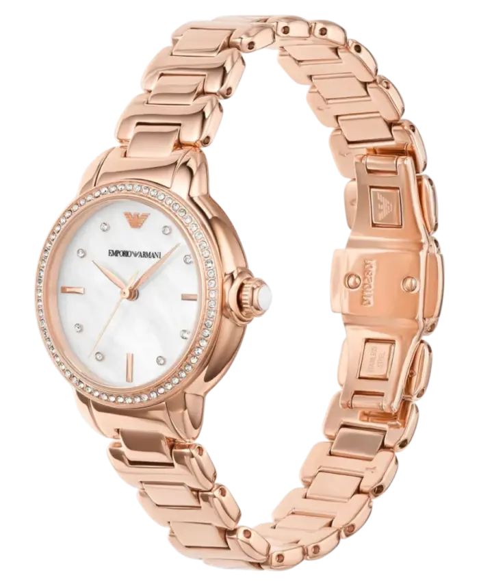 Emporio Armani Rosaguld / Vit 32 mm - Bild 2