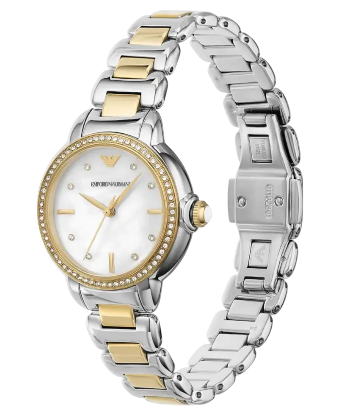 Emporio Armani Mia Vit/Guldtonat stål 32 mm - Bild 2
