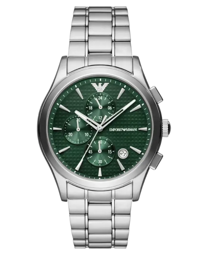 Emporio Armani Diver GMT Tvåfärgad/Stål Silver Sunray 42 mm - Bild 1