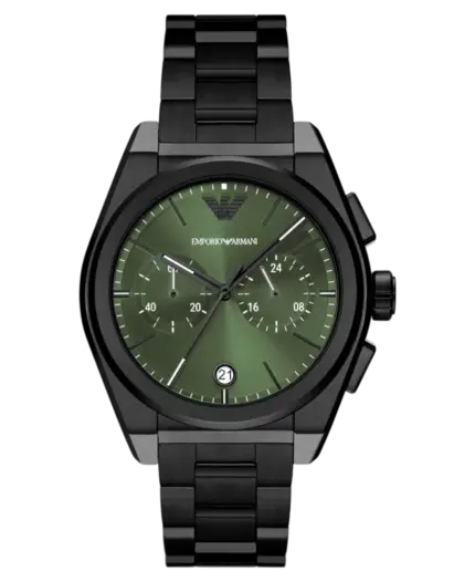 Emporio Armani Federico Grön/Stål 43 mm