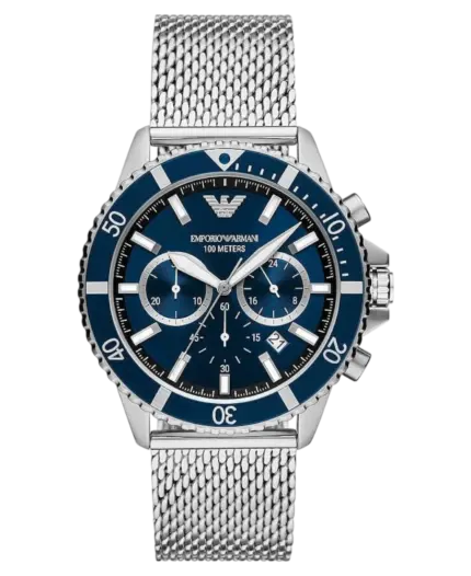Emporio Armani World Explorer Blå/Stål 42 mm