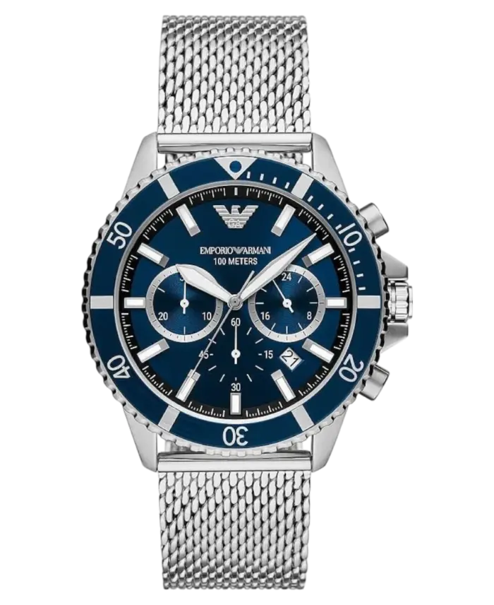 Emporio Armani World Explorer Blå/Stål 42 mm - Bild 1