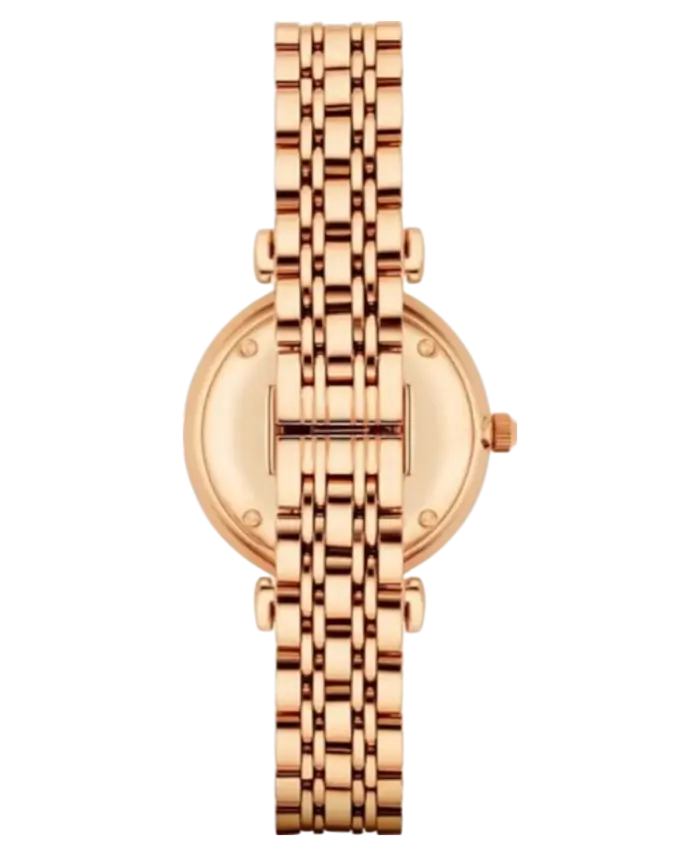 Emporio Armani Dress Vit/Gulguldtonat stål 32 mm - Bild 3
