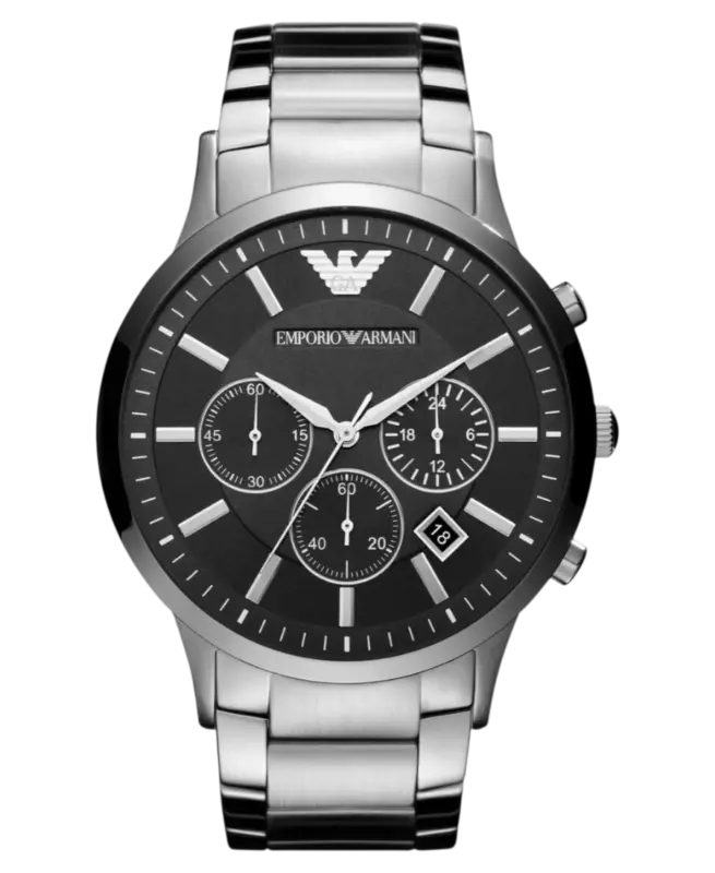 Emporio Armani Renato Svart/Stål 46 mm