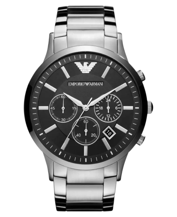 Emporio Armani Renato Svart/Stål 46 mm