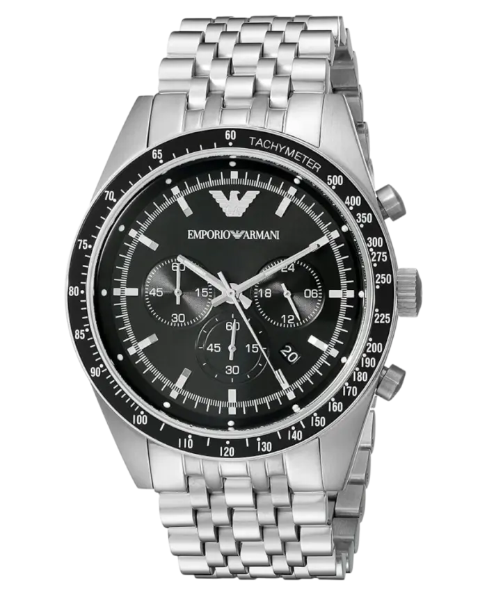 Emporio Armani Tazio Kronograf Svart/Stål 46 mm - Bild 2
