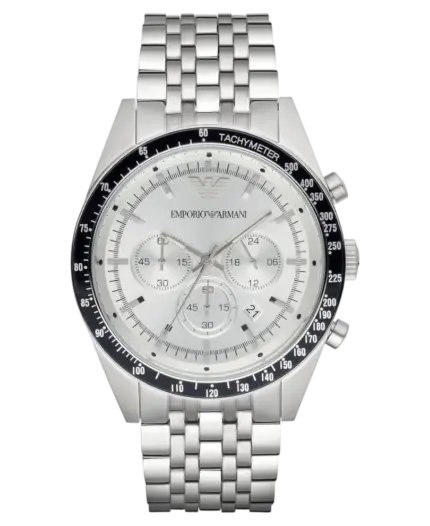 Emporio Armani Sportivo Kvarts Silverfärgad/Stål 46 mm