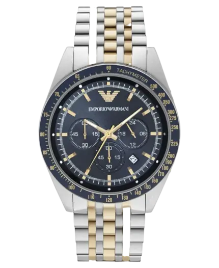 Emporio Armani Tazio Tvåfärgad/Blå 46 mm