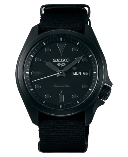Seiko Automatisk Svart/Textil 40 mm