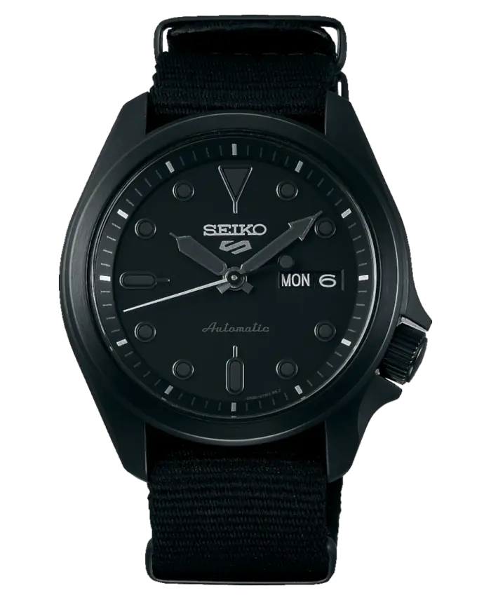 Seiko Automatisk Svart/Textil 40 mm - Bild 1