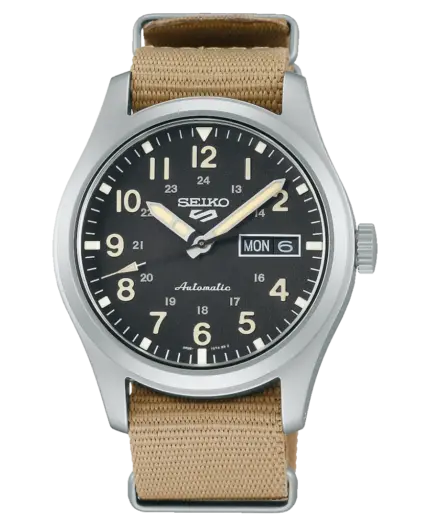 Seiko 5 Sports Automatisk Svart/Textil 39.4 mm