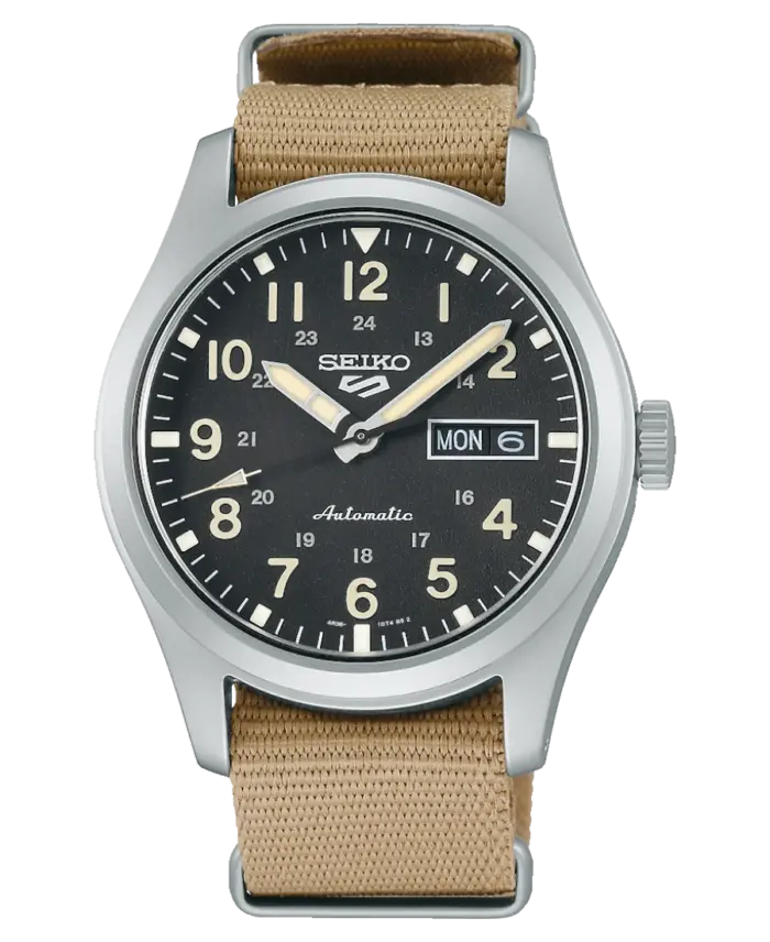 Seiko 5 Sports Automatisk Svart/Textil 39.4 mm - Bild 1