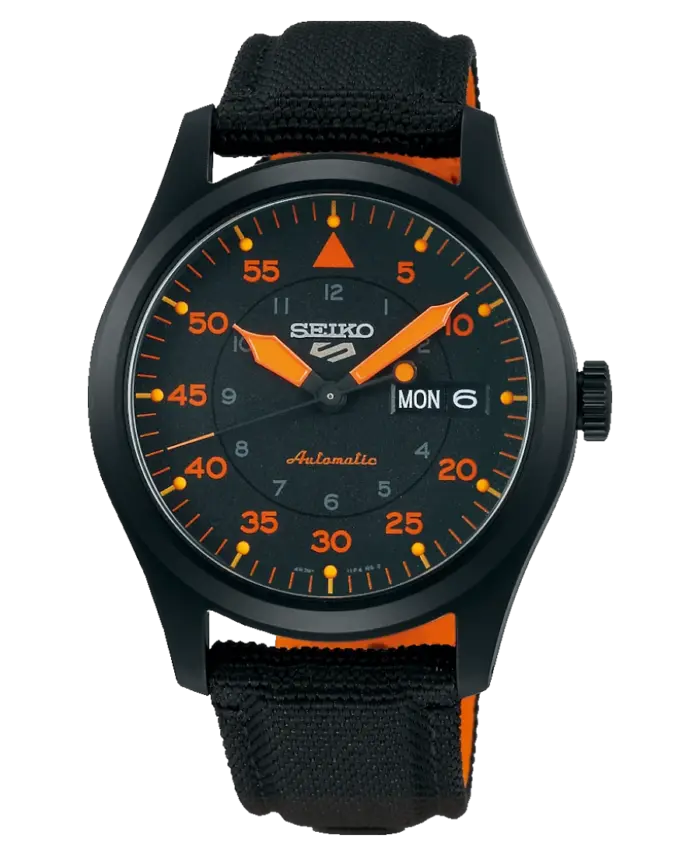 Seiko 5 Automatisk Svart/Läder 39.4 mm - Bild 1
