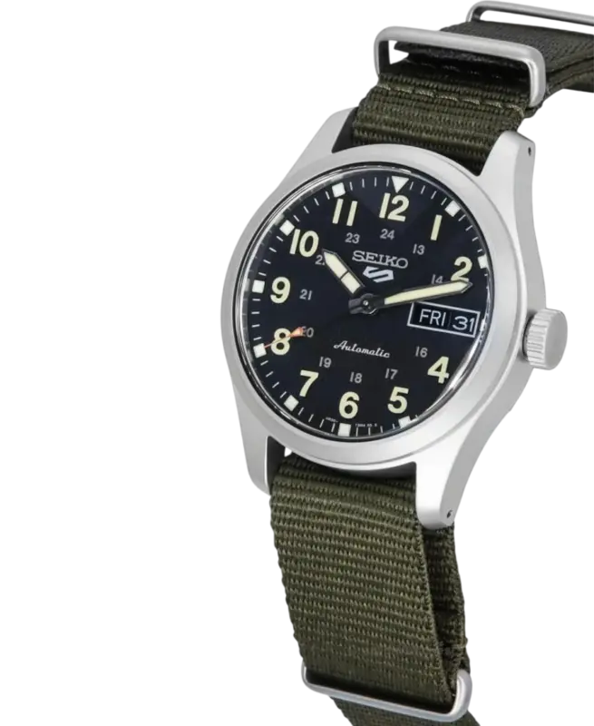 SEIKO 5 Sports Automatisk Svart/Textil 36 mm SRPJ85K1