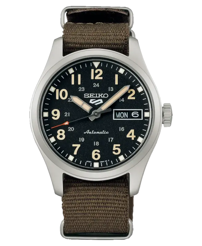 SEIKO 5 Sports Automatisk Svart/Textil 36 mm SRPJ85K1