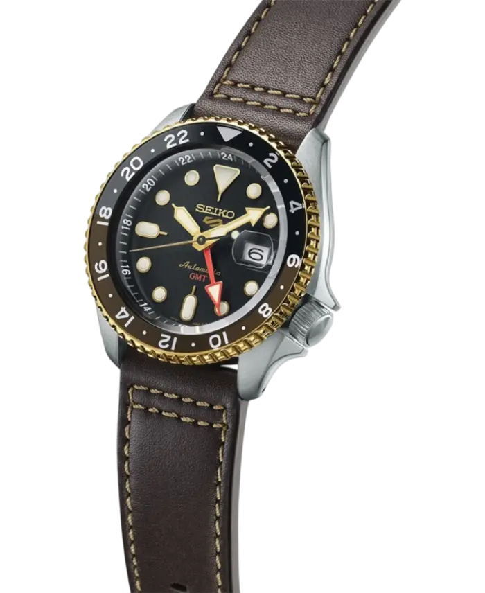 Seiko 5 Automatisk Svart/Läder 42.5 mm - Bild 2