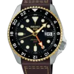 SEIKO 5 Sports Automatisk Svart/Läder 42.5 mm SSKO36K1