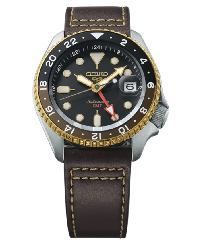 Seiko 5 Automatisk Svart/Läder 42.5 mm - Bild 3