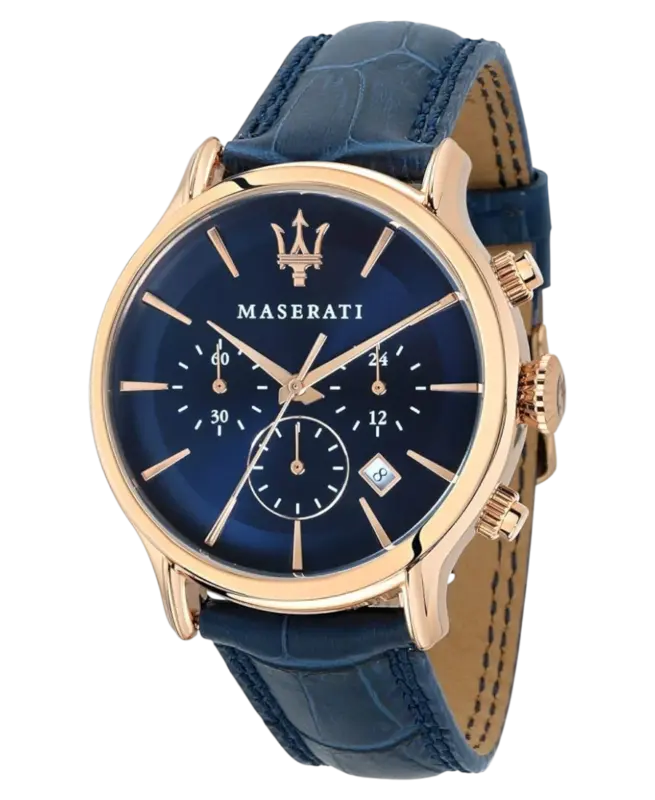 Maserati herrklocka Epoca Blå/Läder 42 mm R8871618007