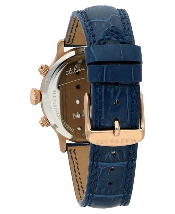 Maserati herrklocka Epoca Blå/Läder 42 mm R8871618007