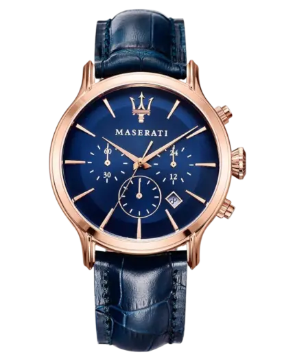 Maserati herrklocka Epoca Blå/Läder 42 mm R8871618007
