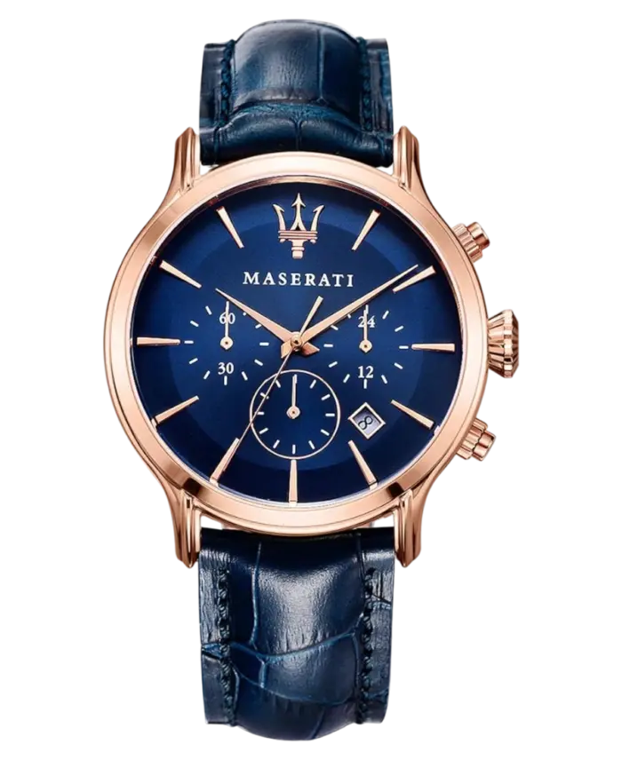 Maserati herrklocka Epoca Blå/Läder 42 mm R8871618007