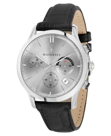 Maserati herrklocka Ricordo Silver/Läder 42 mm R8871633001