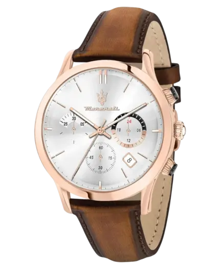 Maserati herrklocka Ricordo Roséguld/Läder 42 mm R8871633002