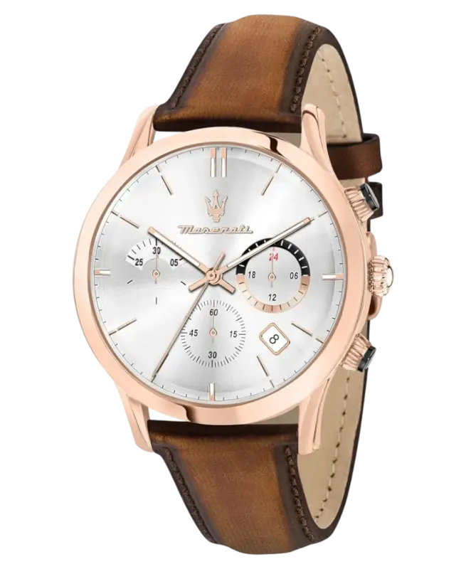 Maserati herrklocka Ricordo Roséguld/Läder 42 mm R8871633002