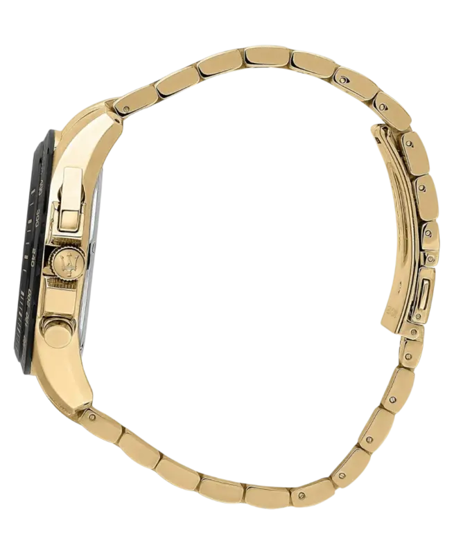 Maserati herrklocka Traguardo Svart/Guld 45 mm R8873612041