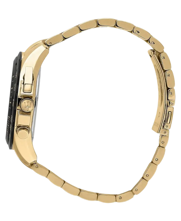 Maserati herrklocka Traguardo Svart/Guld 45 mm R8873612041