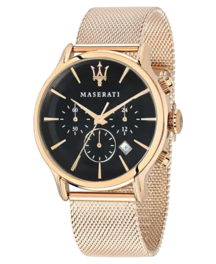 Maserati herrklocka Epoca Svart/Roséguld 42 mm R8873618005