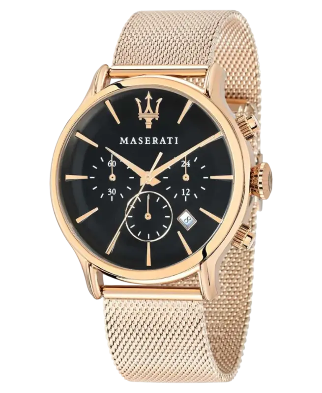 Maserati herrklocka Epoca Svart/Roséguld 42 mm R8873618005