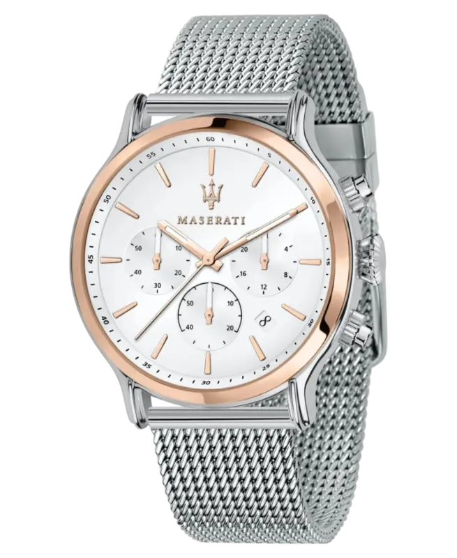 Maserati herrklocka Epoca Vit/Stål 42 mm R8873618009