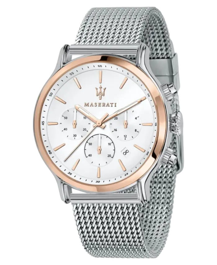 Maserati herrklocka Epoca Vit/Stål 42 mm R8873618009
