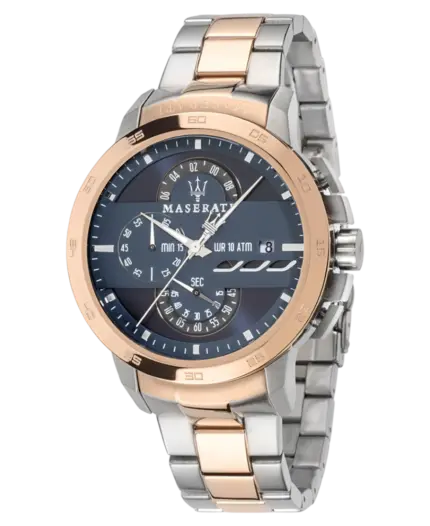 Maserati herrklocka Chronograph Blå/Stål 45 mm R8873619002